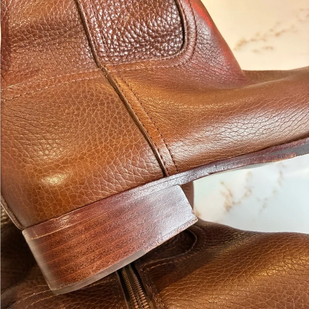 Tory Burch Kieran 35MM riding boot tumbled leather size 7